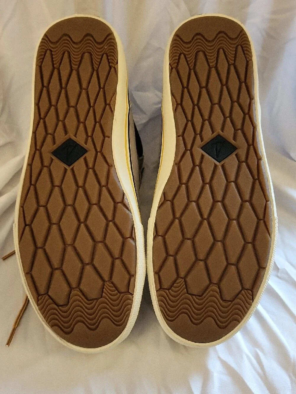 Sperry-Striper Storm Hiker- Taupe High-Top Boots with Yellow Lining
